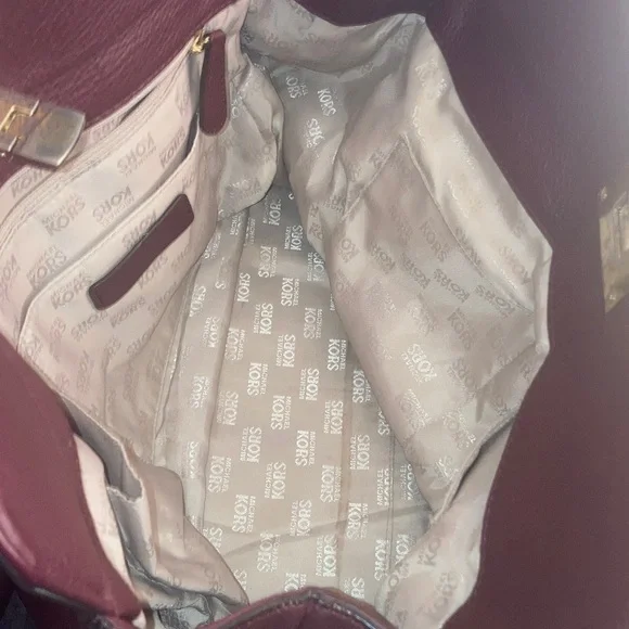 Genuine Michael Kors  Merlot Leather Satchel - Picture 14 of 14